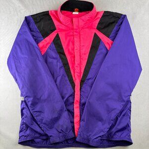 Novara by REI Retro‎ Jacket Color Block Neon Full Zip Men’s Size Large